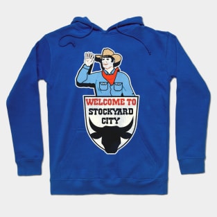 Retro Defunct STOCKYARD CITY Oklahoma Sign Hoodie